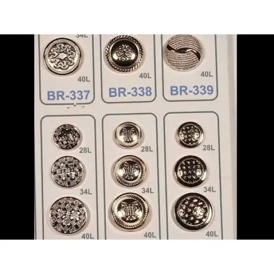 Metalised Buttons : 065 BR 335